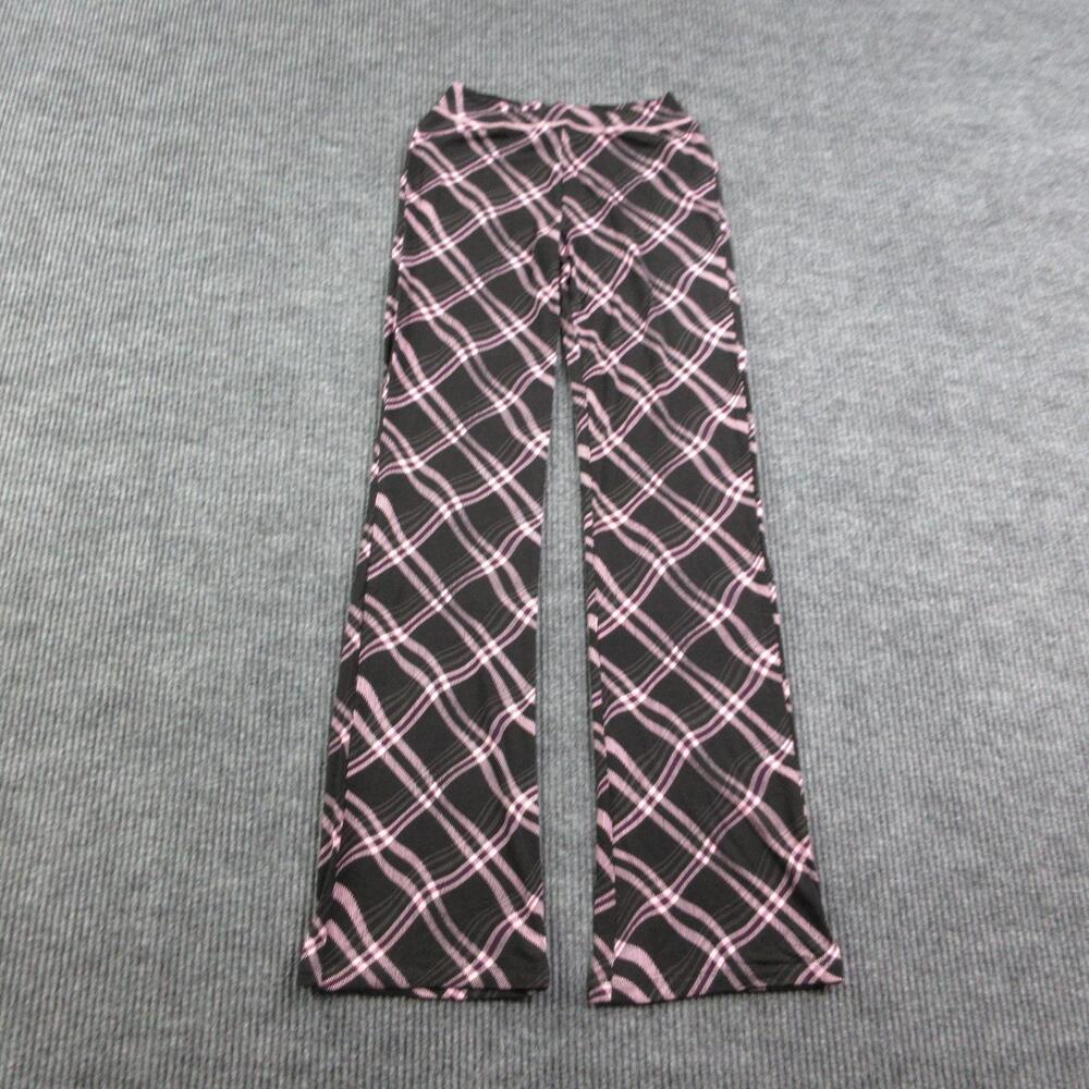 I.AM.GIA Pants Womens M Black Blare Trackpant Plaid Slim Stretch 24x34* NWT